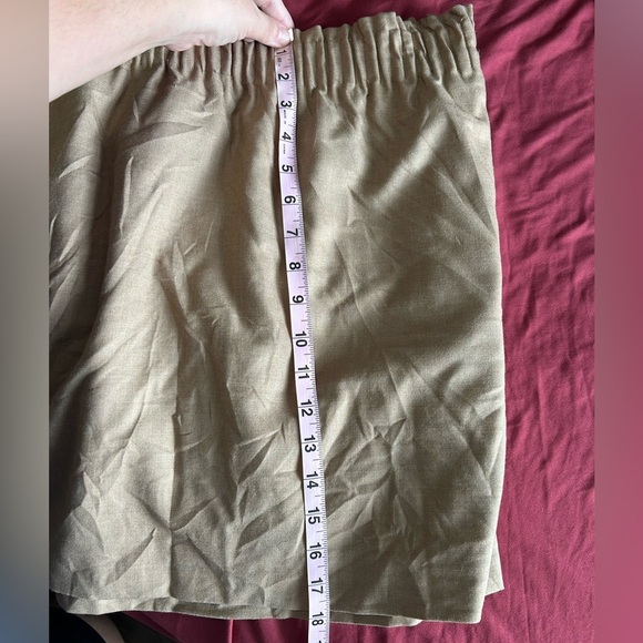 J. Crew Wool Tan Pull on Skirt with Pockets Sz 10 - Picture 7 of 8